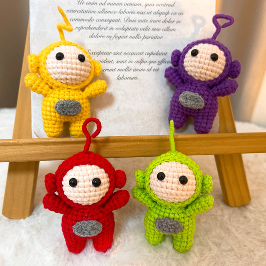 Handmade Screenies Crochet Figurines - Colorful Yellow, Green, Red, Purple  Cute Plush Toys for Kids, Home Decor, Gifts, Birthday, Baby Shower, Easter, and Holidays