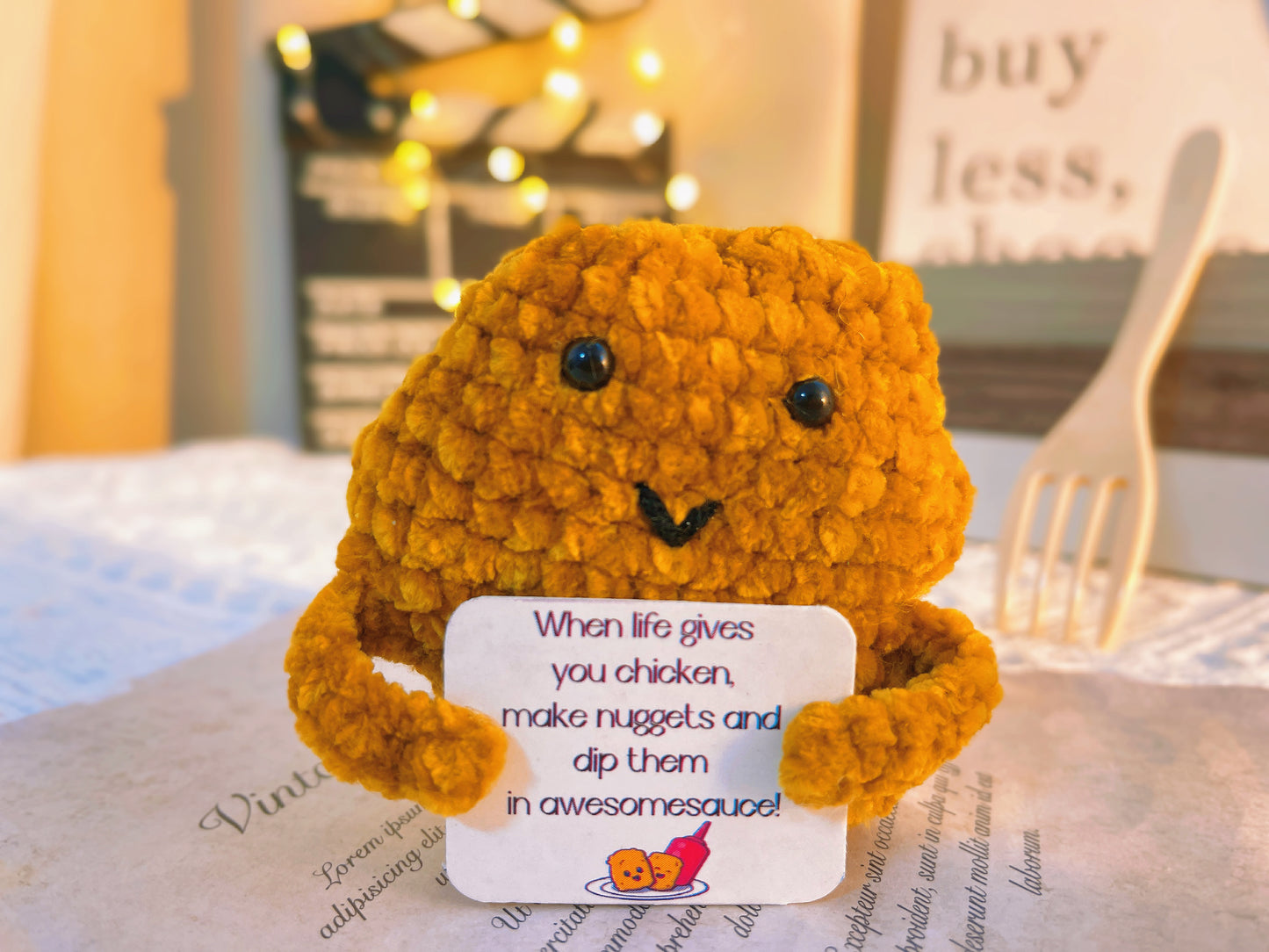 Crochet Emotional Support Pickle, Supportive Poo, Cheerful Lemon, & Chicken Nugget Plushie with Personalized Greeting Cards - Customizable Handcrafted Thoughtful Birthday Get Well Recovery Surgery Down the Hill Stress Relief Nursing Social Worker Gifts