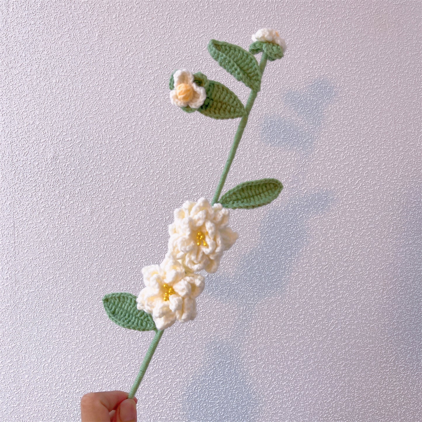 Handmade Crocheted Lemon Zest Serenade Bouquet - Lemon, Gardenia, and Carnation - a Symbol of Pure Love and Joy