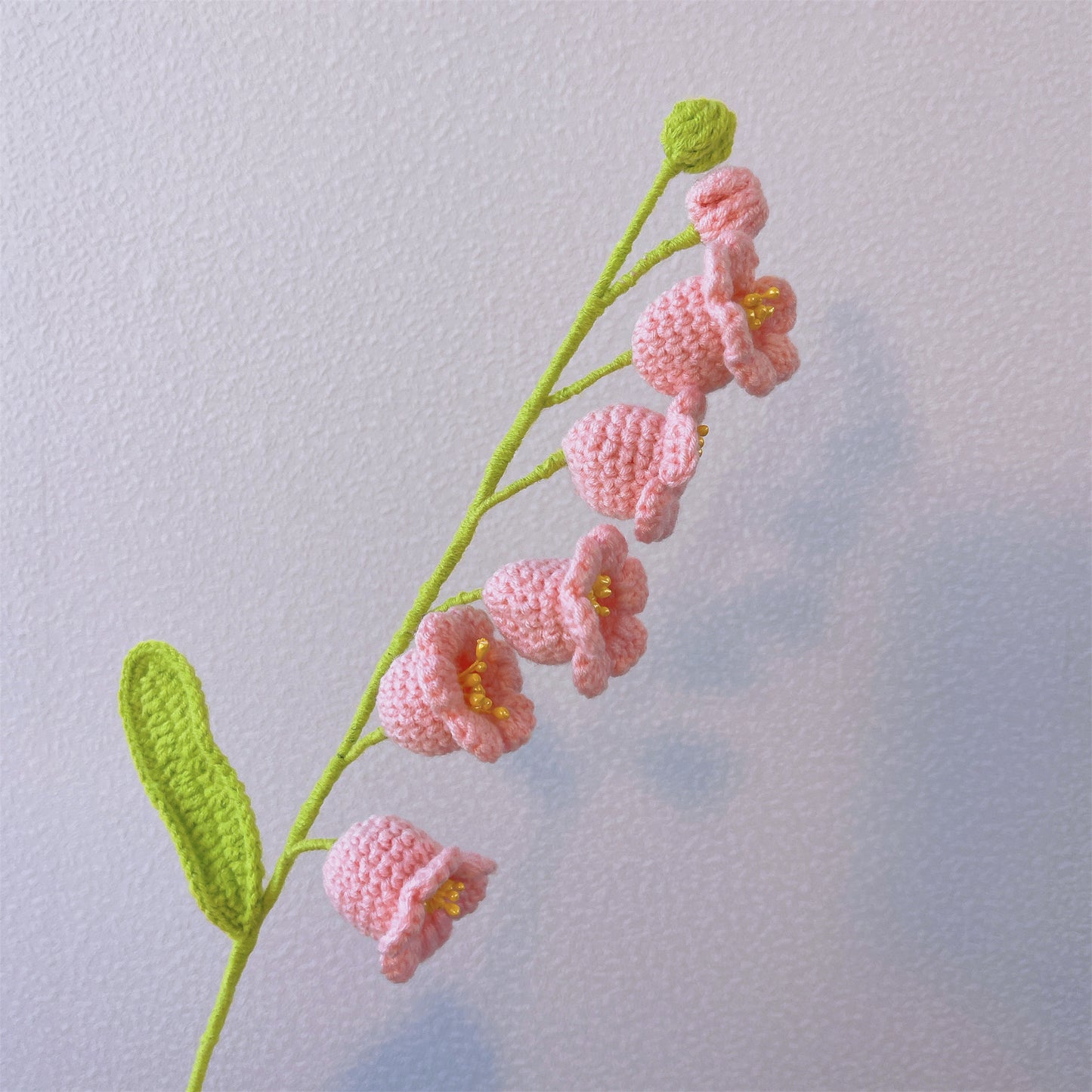 Handmade Lily of the Valley Stake for Garden Decoration and Plant Support - Crochet Yarn Craft, Purity, Innocence, Humility, Flower Meaning