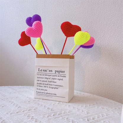 Heartfelt Love: Handcrafted Crochet Heart-Shaped Stake for a Meaningful Garden Decor and Gift