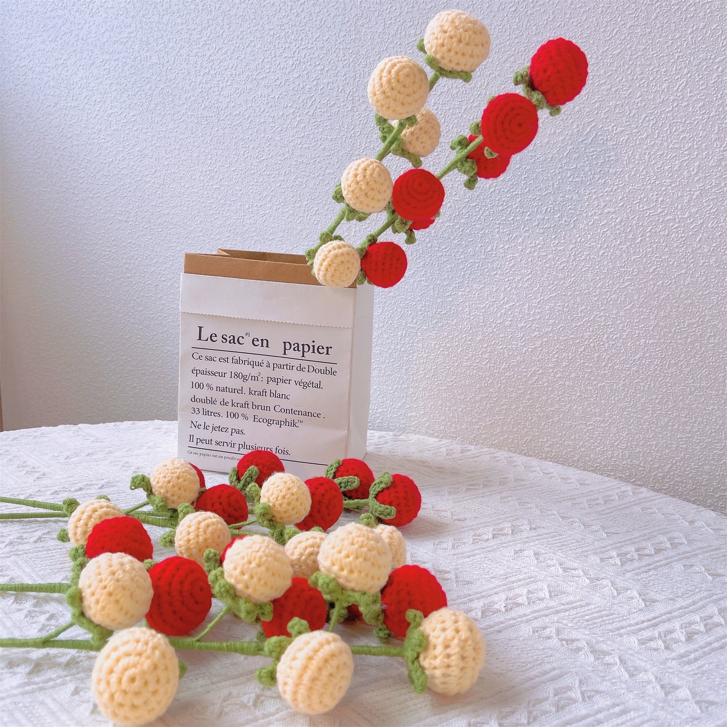 Tomato Trellis Blossom: Handcrafted Crochet Flower Stake for Vibrant Vine Gardens