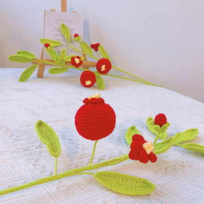Juicy Delight: Handcrafted Crochet Pomegranates Stake for a Vibrant Garden Decor