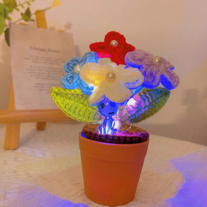 Crochet fait à la main Forget-Me-Not Plant - Fausse fleur réaliste - Décoration intérieure unique - Amoureux des plantes - Fabriqué à la main - Cadeau de mariage unique