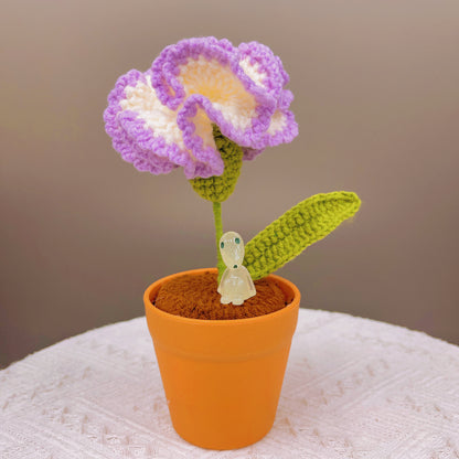 Plante d’œillets au crochet faite à la main - Fausse fleur réaliste - Décoration intérieure unique - Cadeau parfait pour les amateurs de plantes - Fabriqué à la main
