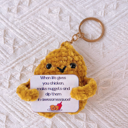 Positive Chicken Nugget with Keychain Gag Gift Awesomesauce Speicial Birthday Gift