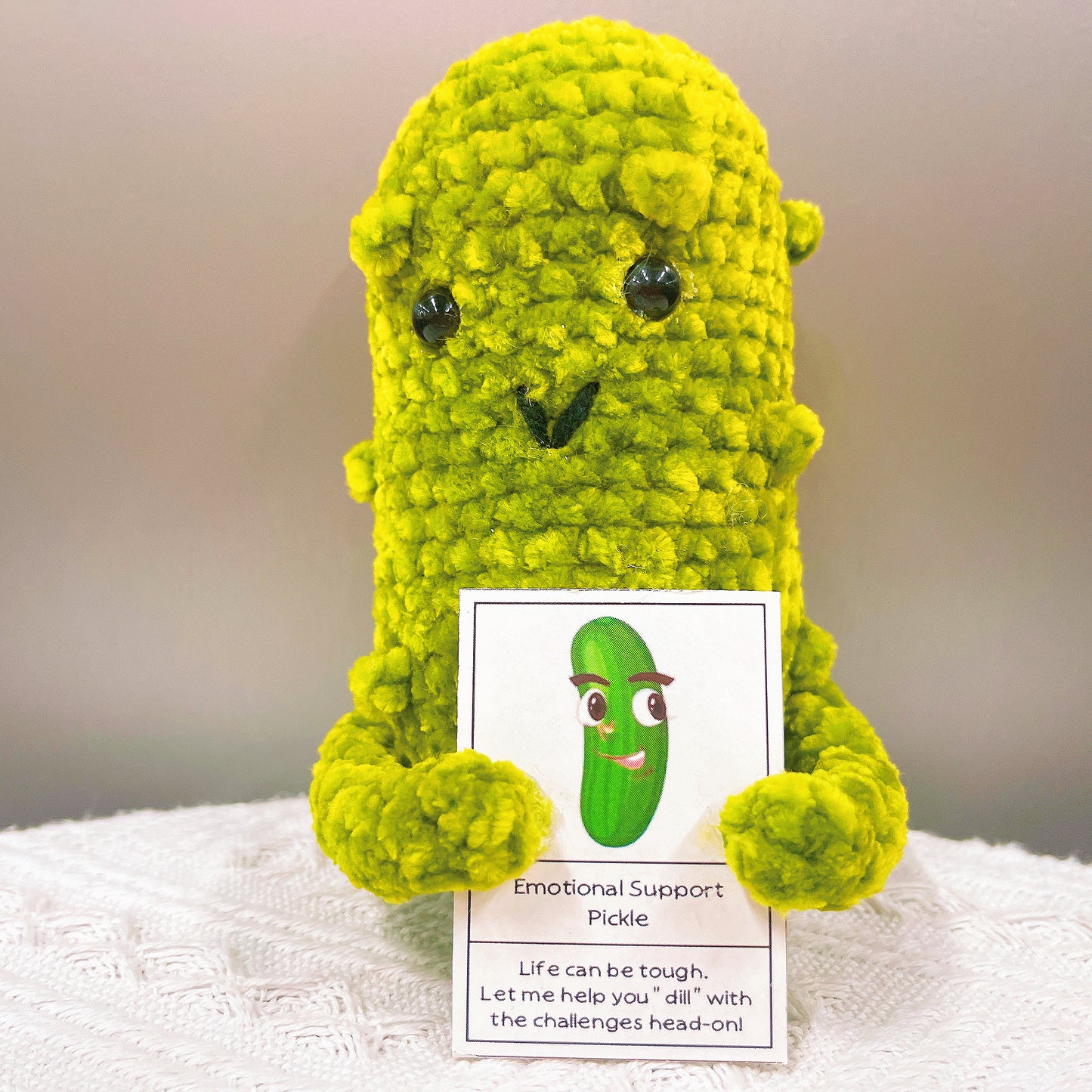Handmade Custom Text Crochet Pickle Bundle Gift Set for Couples and Friends (Personalized Text Available)