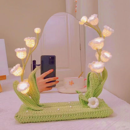 Blossom Reflections: Handcrafted Crochet Mirror Décor for Makeup, Gifts, Girls, Mother's Day Dressing Mirror Dormitory Gift for Her Valentines New Year College