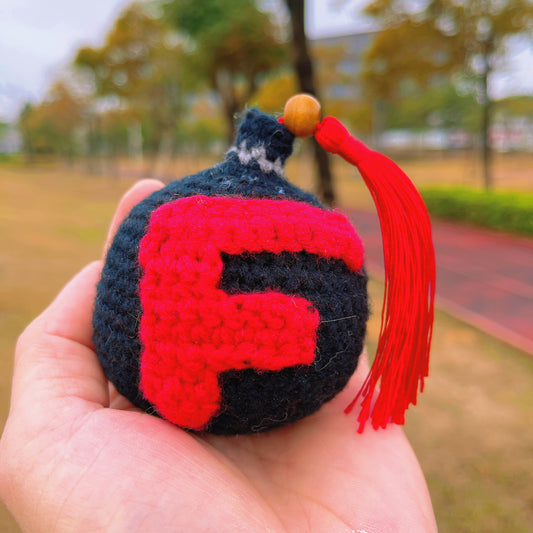 Crochet F-Bomb Plushie - Handcrafted Funny Gag for Coworker Stress Relief Birthday Father's Day Fidget Toy Social Worker Nurse Gift