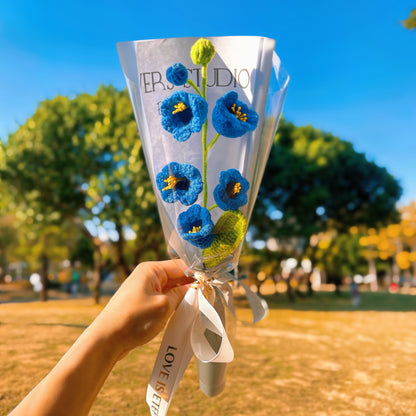 Mazzo di mughetti dedicato al mese di nascita di maggio - Fiore per compleanni a gambo singolo a crochet fatto a mano