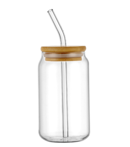 Customizable 450ml Transparent Glass Cup with Straw - Ideal for Soda, Milk Tea, and Water - Perfect as a Personalized Gift for Birthdays, Weddings, and Special Occasions