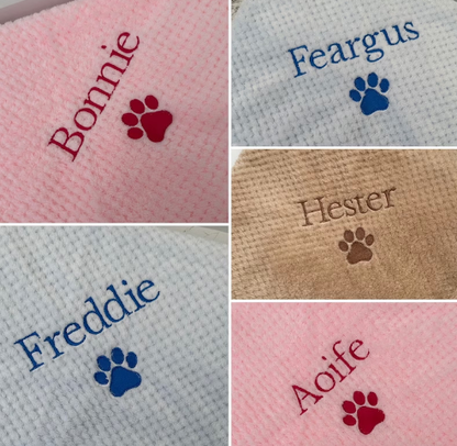 Custom Embroidered Pet Blanket for Cats and Dogs - Thick Pineapple Velvet Fleece - Personalized Name Throw Blanket - Perfect Gift for Pet Lovers on Birthdays, Holidays, and Special Occasions