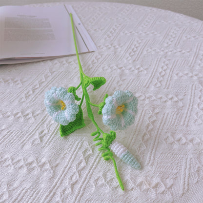 Bouquet d'anniversaire Morning Glory du mois de naissance de septembre – Crochet à tige unique fabriqué à la main – Idéal pour les amateurs de jardin ou les célébrations du 9e mois