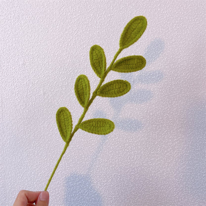 Gehäkelte grüne Blätter-Kollektion – Gewöhnlicher grüner Blatt- und Eukalyptuspfahl