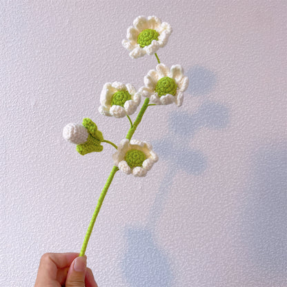 Bouquet de chrysanthème du mois de naissance de novembre - Arrangement floral d’anniversaire de maman à tige unique crocheté à la main Célébration surprise