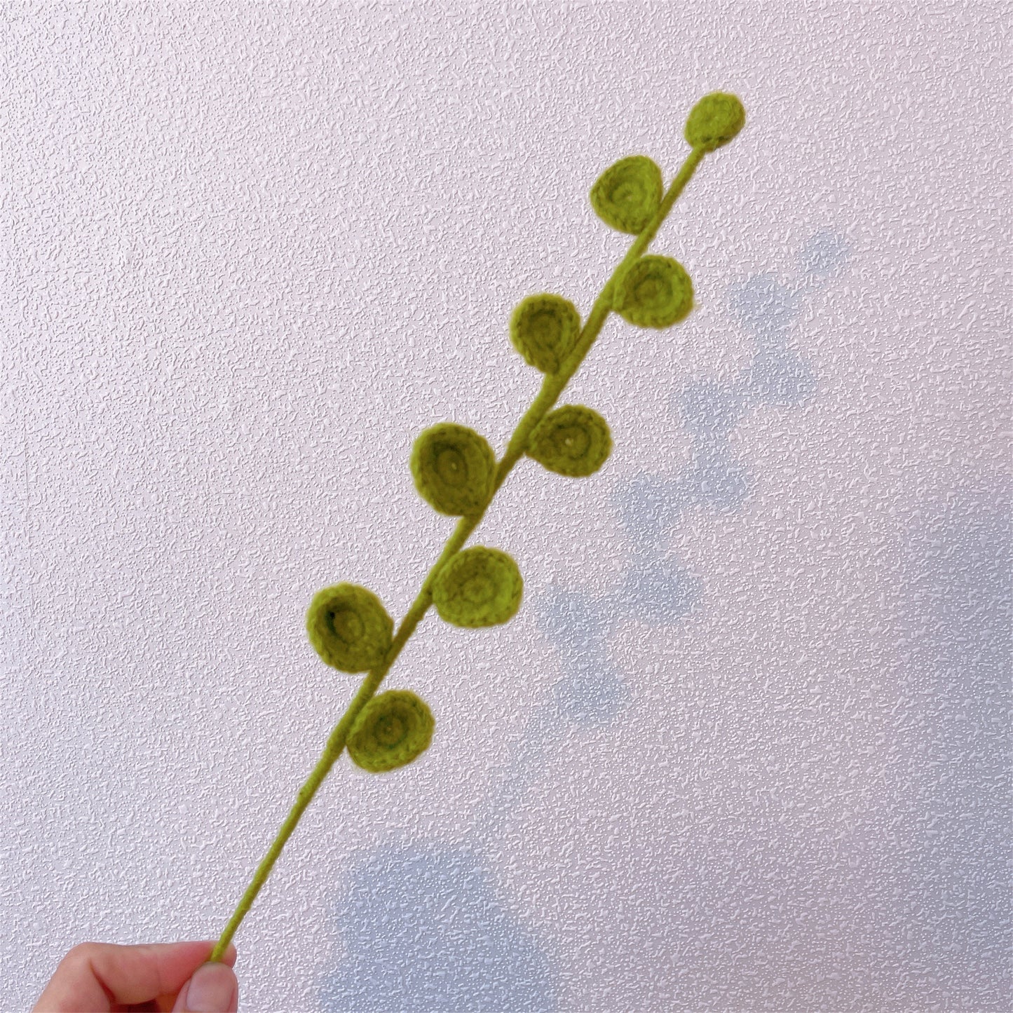 Gehäkelte grüne Blätter-Kollektion – Gewöhnlicher grüner Blatt- und Eukalyptuspfahl