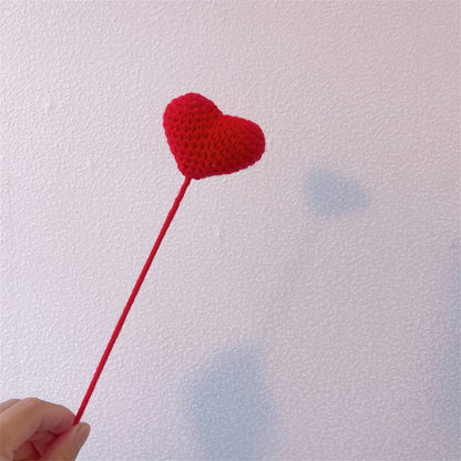 Heartfelt Love: Handcrafted Crochet Heart-Shaped Stake for a Meaningful Garden Decor and Gift