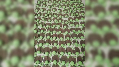 Gehäkelte Untersetzer im Schildkröten-/Ziegen-Design – gestrickte Tassenmatte/Wärmekissen