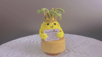 Blossom Delight Häkeltopf und stolze Ananas im Bundle-Set (individueller/personalisierter Text verfügbar)