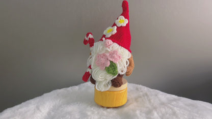 Gnomes au crochet faits à la main avec support pour cadeaux de décoration – Figurines nordiques au design adorable, parfaites pour Noël, les vacances et les collectionneurs