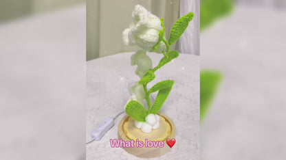 Veilleuse Bellflower au crochet faite à la main avec 6 fleurs