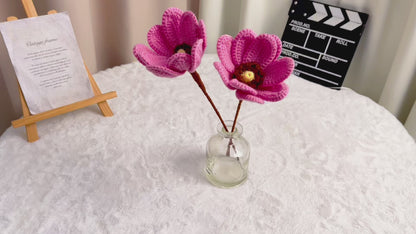 Handmade Crocheted Rosy Magnolia