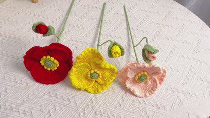 Serene Lotus Blooms: Handcrafted Crochet Lotus Flower Stake for a Calming Garden Decor
